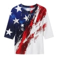 thumbnail image 4 of ibiyuan 250 Anniversary Usa Shirt Womens T Shirts Cotton Crew Neck 250 Anniversary Usa Short Sleeve Independence Day Womens Shirts Womens Summer Tops, 4 of 4