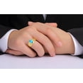 thumbnail image 2 of RYLOS Men's Rings 14K Yellow Gold Designer Nugget Ring Oval 9X7MM Gemstone & Diamonds  Blue Topaz December Birthstone Rings For Man Size 12, 2 of 7