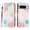 Graffiti, variant on Compatible for Google Pixel 8 Pro Wallet Case, Painting Pattern Premium PU Leather [Credit Card Holder] [Wrist Strap] Flip Stand Feature Purse Case Full Protective Pattern Cover, Blue Butterfly