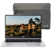 Acer Chromebook 315 Laptop for Home & Students, 15.6" HD Display, 4GB RAM 384GB Storage(128GB eMMC+256GB SD Card), Intel Pentium N6000, Numeric Keypad, Wi-Fi 6, Chrome OS + Protective Sleeve