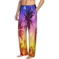 thumbnail image 2 of Bingfone Palm Trees At Sunset Mens All Over Print Sleep Pajama Pants-Medium, 2 of 9