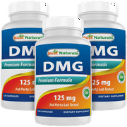 3 Pack Best Naturals DMG 125 mg 120 Capsules