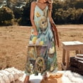 thumbnail image 2 of Easter Bunnies Rabbits Design Sleeveless Dress Woman Fashion Long Dresses Women's Summer Suit Dress 2025, 2 of 7