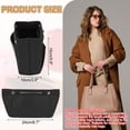 thumbnail image 2 of Uxcell Purse Organizer Insert Felt Organizer Bags with Snap Black, 2 of 7