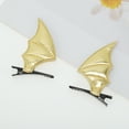 thumbnail image 5 of Unique Bargains 1 Pair Duckbill Clip Cute Halloween Bat Design Hair Clip Gold Tone Black, 5 of 5