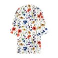 thumbnail image 3 of Women's Plus Size Cardigan Casual Floral Print Puff Sleeve Kimono Cardigan Loose Chiffon Cover Up Blouse Tops Beach on Clearance, 3 of 4