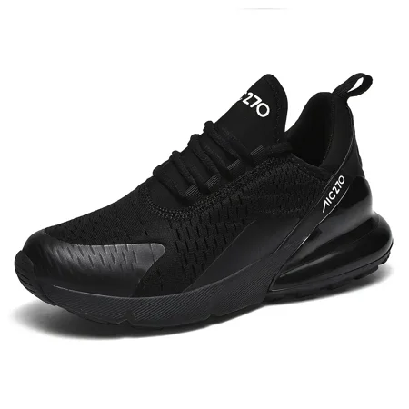 

Men‘s Black Full Palm Air Cushion Outdoor Walking Running Shoes Autumn And Winter Casual Sneakers Lace-Up Shockproof