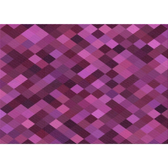 Ahgly Company Machine Washable Indoor Rectangle Transitional Neon Pink Area Rugs, 4' x 6'