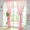 thumbnail image 3 of 2 PCS Pure Color Tulle Door Window Curtain Drape Panel Sheer Scarf Valances PK, 3 of 3