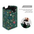 thumbnail image 3 of Yayeee Freestanding Laundry Hamper with Handle Collapsible Large Storage Basket for Clothes, Green Christmas Forest, 3 of 7