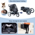 thumbnail image 6 of Dog Stroller for Small Medium Dogs & Cats,Foldable Cat Stroller Jogging Travel Stroller with Rubber Tires,Grey, 6 of 9