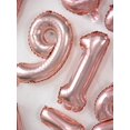 thumbnail image 2 of 1pc Plain Number Shaped PE Balloon, 16 Inch Metallic Decoration Balloon For Birthday Party, Party Decoration Supply, 2 of 3