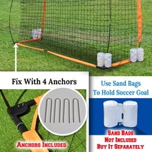 SUNNYOUTDOOR 12X6FT Soccer Goal Portable Soccer Goals for Backyard with Carry Bag, Youth and Adult Training Equipment