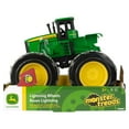 thumbnail image 2 of John Deere Monster Treads Deluxe Lightning Wheels Tractor, Monster Truck Toy Tractor, Green, 2 of 4