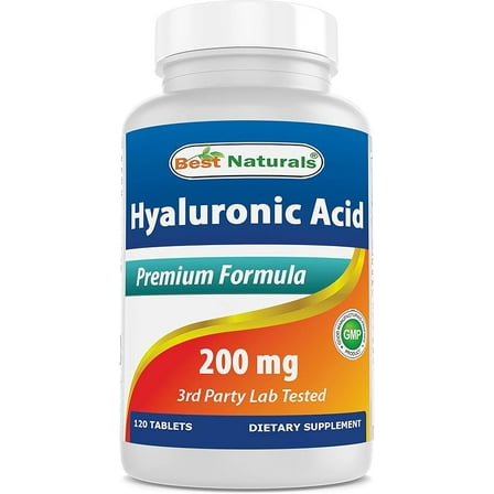 Best Naturals Hyaluronic Acid 200 Mg Tablets - Non-GMO, Gluten Free - 120 Count