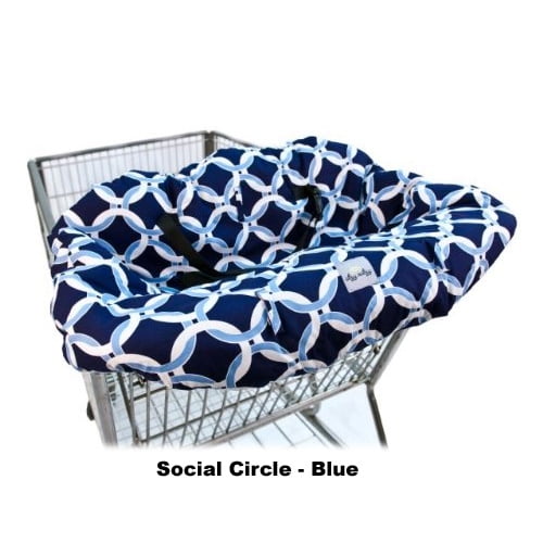 Itzy Ritzy Ritzy Sitzy Shopping Cart High Chair Cover Social Circle Blue Walmart Com Walmart Com
