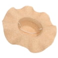 thumbnail image 3 of Sombrero de playa plegable y flexible de ala ancha de paja para mujer y niña caqui, 3 of 9