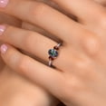 thumbnail image 4 of Gem Stone King 10K Two Tone Gold Green Mystic Topaz and Red Garnet Engagement Ring for Women | 2.32 Cttw | Oval 8X6MM | Gemstone November Birthstone | Size 6, 4 of 6