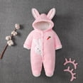 thumbnail image 1 of Herrnalise Bebé Niños Niñas Trajes de Invierno Cálidos Lindos Ropa con Capucha y Orejas de Conejo Mangas Largas Cremallera Mameluco Outwear Mono ¡Descuento!, 1 of 5