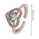 thumbnail image 4 of Anillos para mujer, regalos para mujer, moda femenina, dos en uno, combinación, forma de corazón, apertura, anillo ajustado, joyería, 4 of 5