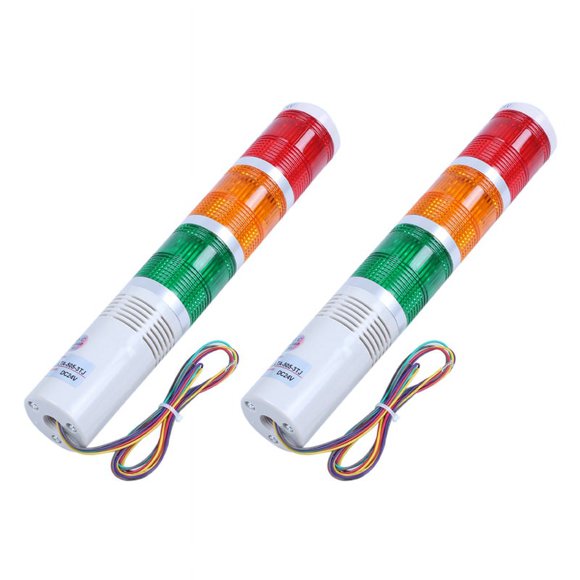 2X Lampe DEL 24V Rouge Vert Jaune Industrielle pour Tour, Signal Lumineux