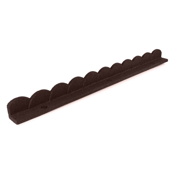 GroundSmart Sea Scallop Landscape Edging, 4' Brown Rubber Garden Edging Border, 6 pack