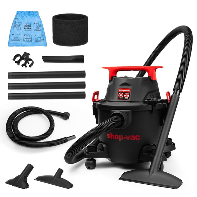 Aspiradora para productos húmedos y secos Shop-Vac 5430112, 4 galones, 4 picos HP
