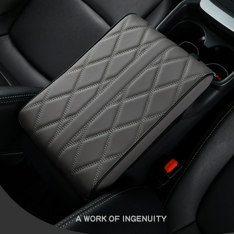 MoreChioce Car Armrest Pad Center Console Cover Leather Armrest Box Mat  Memory Foam Arm Rest Cushion for SUV Truck Vehicle Red 