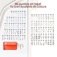 thumbnail image 3 of Máquina de Coser Poolin EOC2100 107 Puntadas con y 8 prensatelas para uso doméstico 110V-Blanco, 3 of 8