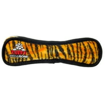 Tuffy Mega Bone, Tiger, Durable Squeaky Plush Dog Toy