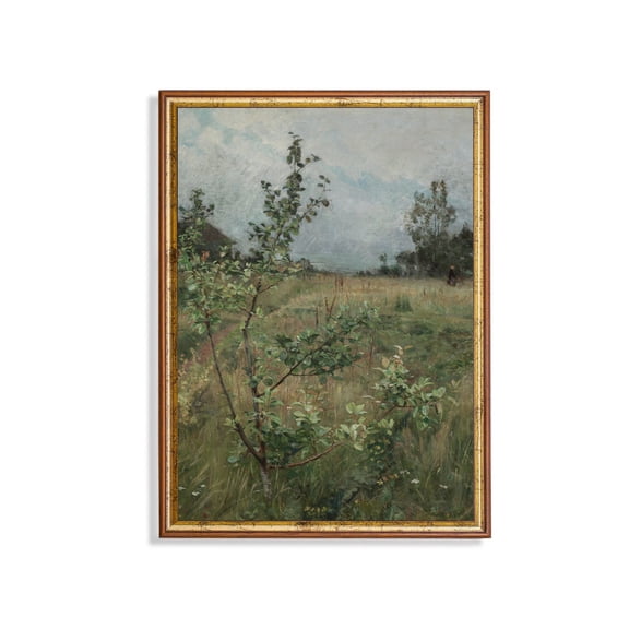 Vintage Spring Landscape, Farmhouse Wall Art Home Decor, 8x12 UNFRAMED