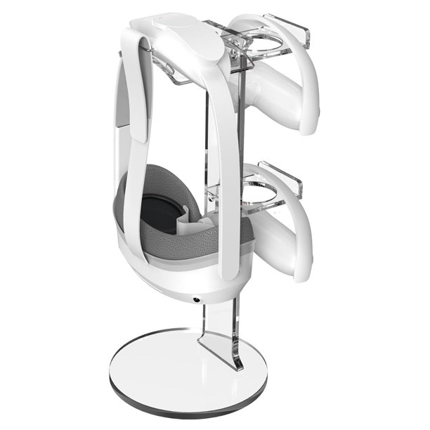 Soporte de escritorio con abrazadera para gafas de realidad virtual y mando compatible con Quest 2/Quest Pro/Pico4