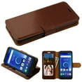 thumbnail image 1 of Kaleidio Case For T-Mobile Revvl 4+ Plus [Flip Wallet] Hybrid PU Leather [Card Slot][Stand Feature] Folio Cover [Brown], 1 of 4