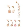 thumbnail image 3 of Navel Rings,7Pcs Belly Button Rings Women Navel Rings Belly Button Rings Advanced Technology, 3 of 8