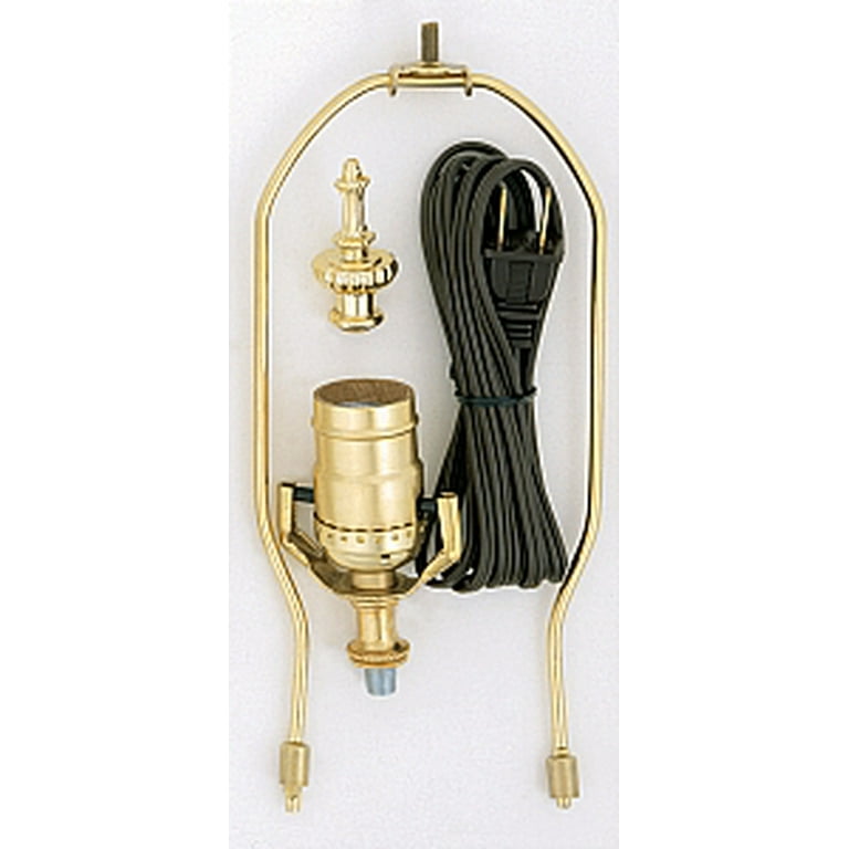 8 In. Harp Lamp Kit (White Cord)