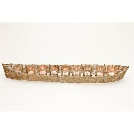 Rojo 16 69211 Iron Boat with 9 Mercury Glass