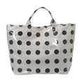 thumbnail image 2 of Women Polka Dot Transparent Tote Handbag, Waterproof Lightweight Large Capacity Shopping Bag, Sturdy Handle Casual Shoulder Bag for Beach Travel Daily Errands, 2 of 8