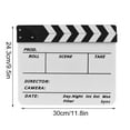 thumbnail image 7 of Camera Dry Erase Acrylic Director Film Clapboard Movie TV Cut Action Scene Clapper Board Slate With Marker Pen, Color Stick, White, 7 of 7