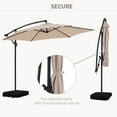 thumbnail image 6 of Autlaycil 10 FT Cantilever Patio Umbrella with Base, Hanging Offset Umbrella and Stand, Tilt - Beige, 6 of 7