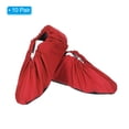 thumbnail image 3 of Uxcell 10 Pairs Shoe & Boot Covers, Reusable Cotton Non-Slip Shoe Covers for Indoors, Red, 3 of 6
