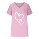 thumbnail image 4 of Fiudx Ofertas Relámpago Blusa Superior de Manga Corta con Cuello En V Regular Estampada a La Moda Sexy de Verano para Mujer, 4 of 6