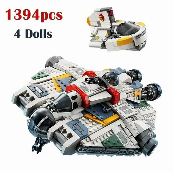 2024 Spaceship 1394pcs Ghost & Phantom II Building Blocks Assembling Fit 75357 Bricks Model Toys for Children Gift