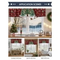 thumbnail image 6 of Christmas Trees Valances for Windows, 42 x 18in, Xmas Trees Balls Berry Winter Snowflakes Red Black Plaid Rod Pocket Kitchen Valance Curtain Light Filtering Window Treatments for Living Room Bedroom, 6 of 7