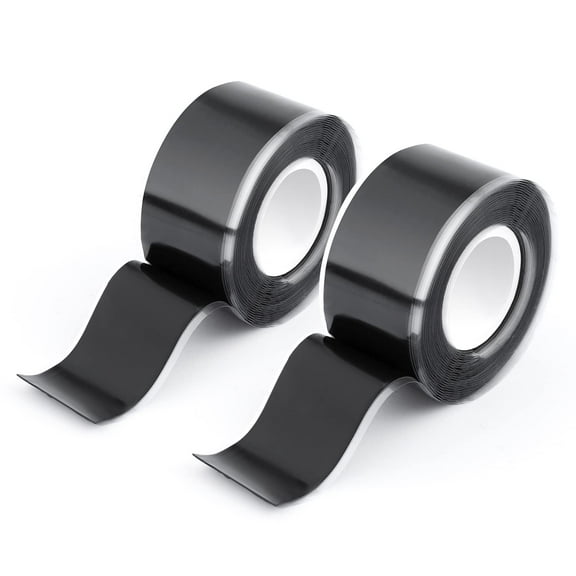 2 Rolls Self Fusing Silicone Tape, 1 Inch x 10ft Hose Repair Tape Waterproof Silicone Sealing Tape Pipe Repair Tape Self Fusing Rescue Tape for Plumbing Electrical Cables