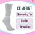 thumbnail image 5 of NevEND Women's Diabetic Cotton Crew Socks Breathable, 9-11, 6 Pairs, 5 of 7