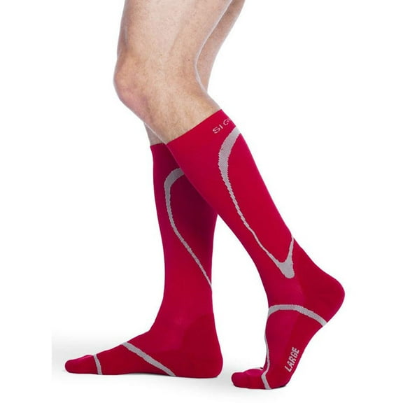 Sigvaris Motion 412 High Tech 20-30 Knee High Compression Socks Red SS
