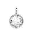 thumbnail image 1 of Qarigey Piedra de nacimiento Cristal de diamantes de imitación Acero inoxidable Fabricación de joyas de plata Accesorios de bricolaje Decoraciones Ropa, zapatos y accesorios Miscelánea blanco Qarigey AP010354-04B, 1 of 1