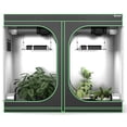 thumbnail image 3 of Costway 4x8 Grow Tent, 96''x48''x80'' High Reflective Mylar w/Observation Window Black, 3 of 9