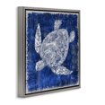 thumbnail image 4 of Stupell Industries Rustic Indigo Turtle Nautical & Beach Painting Gray Floater Framed Canvas Art Print Wall Art, 18 x 18, 4 of 10