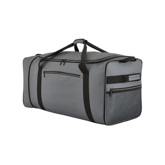 Protégé Navigation 36-Inch Jumbo Tri-Fold Collapsible Rolling Locker Duffel Bag, Gray